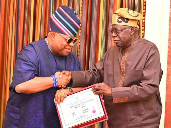 You Did Not Conquer Anybody, You won Election - Tinubu Cautions Adeleke