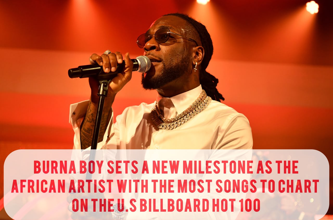 Burna Boy Makes History, First African Artist With Highest Appearance On U.S. Billboard Hot 100 Chart