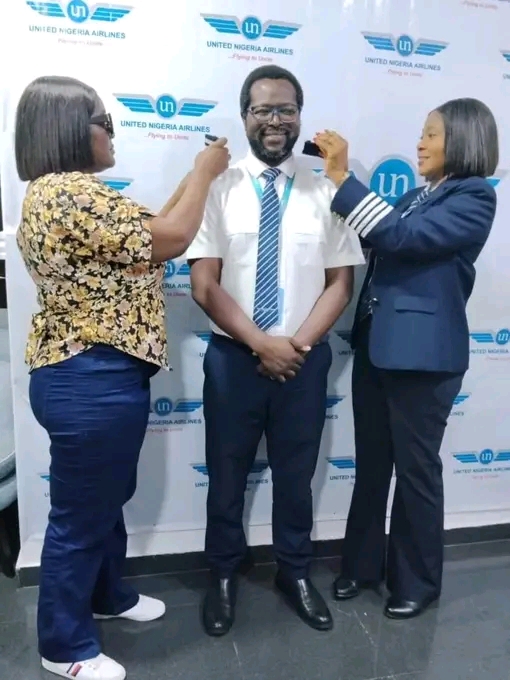 United Nigeria Airlines Promotes Senior First Officer Dairo Oluwadamilare To Captain