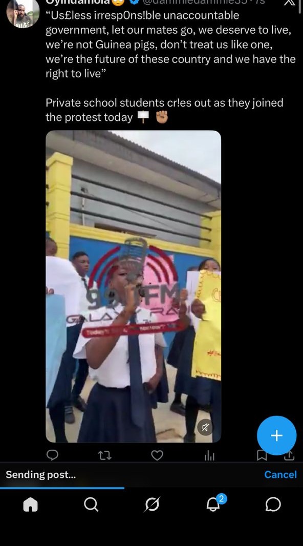 School Children Protest In Lagos, Call Out Tinubu