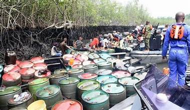 Navy Uncover Camouflaged Crude Oil Storage Site in Delta
