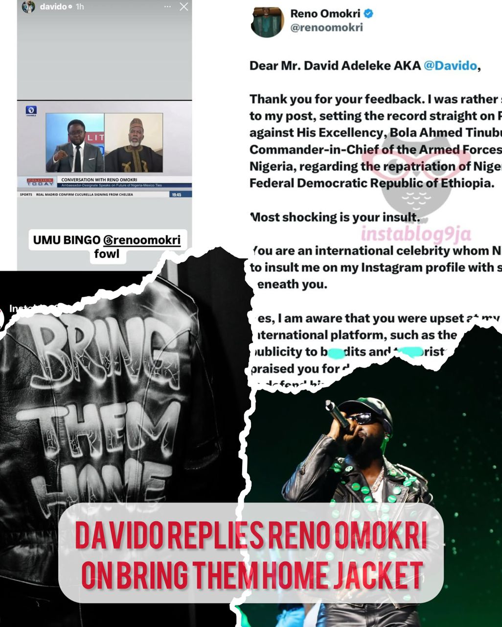 Davido Fires Back, Debases Reno Omokri To Filthy Sewage