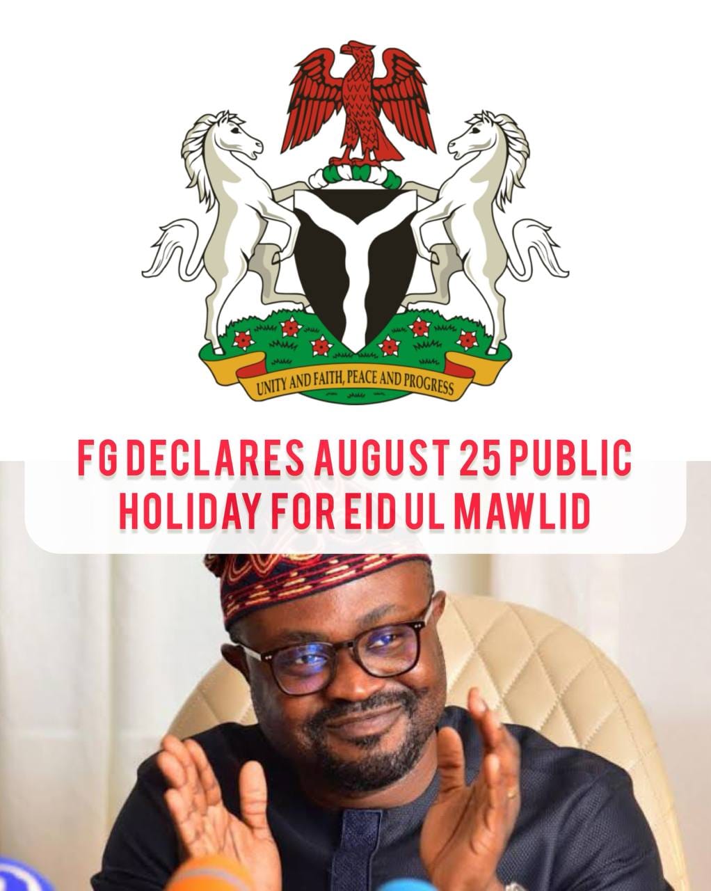 FG Declares Tuesday Public Holiday To Mark EID Ul Mawlid