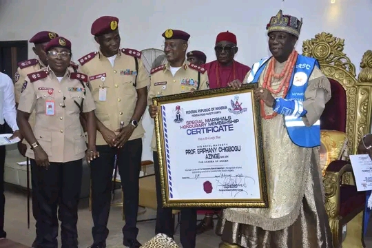 FRSC Extends Safety Advocacy To Royal Fathers, Visits Asagba of Asaba