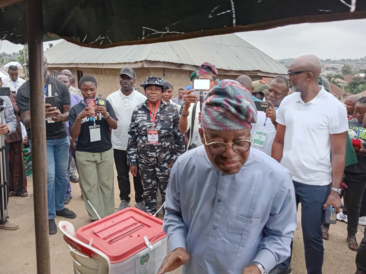 Osun 2026:Former Governor Oyetola, Wife Vote At Iragbiji Ward 01