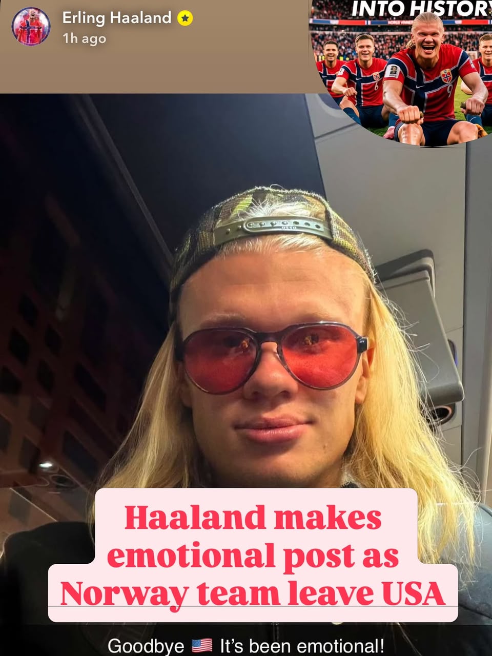 Haaland Depart USA With Norway in Big Boy Way