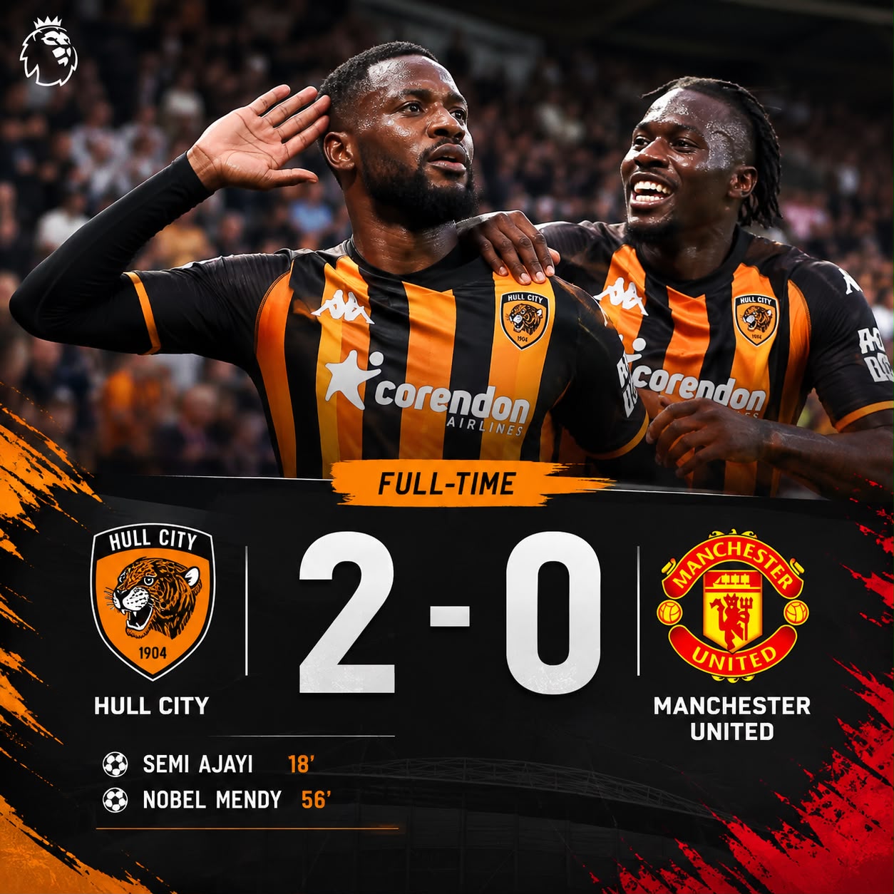 Hull City Secure Shocking 2-0 Defeat of Manchester United