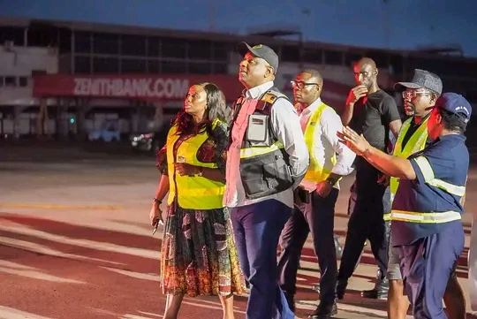 Keyamo Assesses Damages at Lagos Airport Inferno