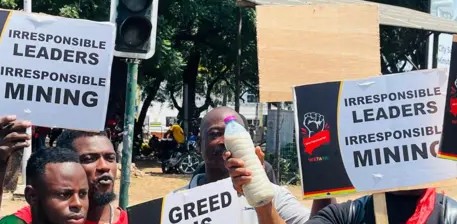 Delta Youth Protest Illegal Mining In Community