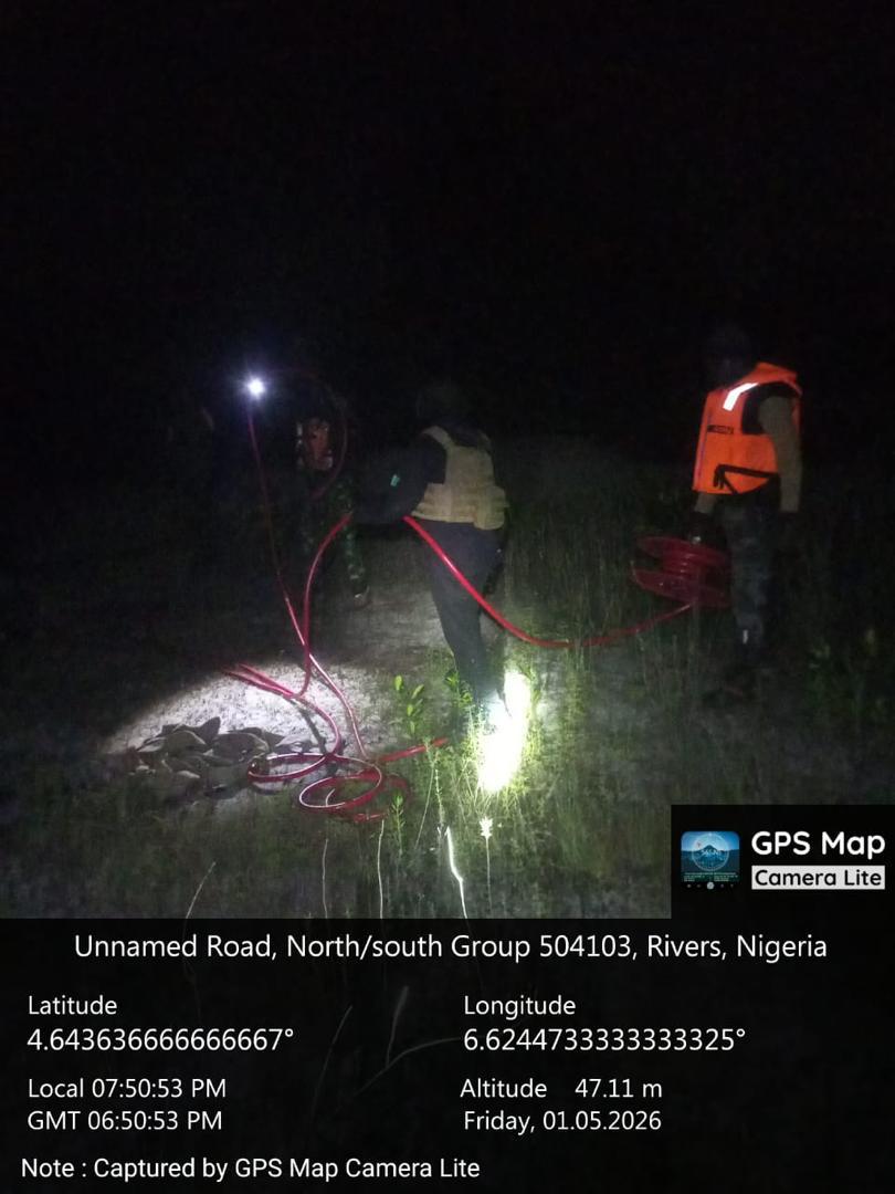 Navy Destroy Illegal Refining Sites in Rivers