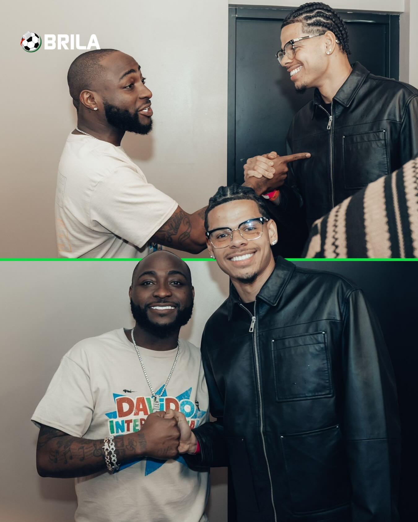 Newcastle Striker of Nigerian Origin, William Osula, Meets Davido