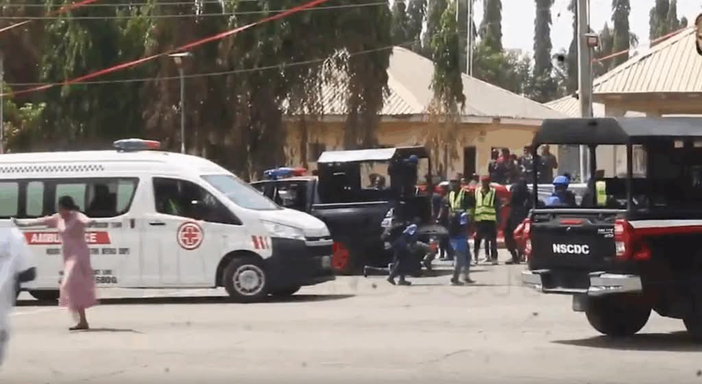 NSCDC Operational Van Crushes Female Officer During Show Of Force Exercise In Abuja