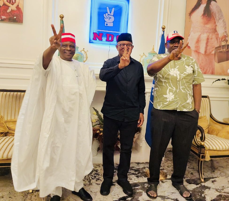Obi, Kwankwaso Meet NDC National Leader, Dickson In Abuja