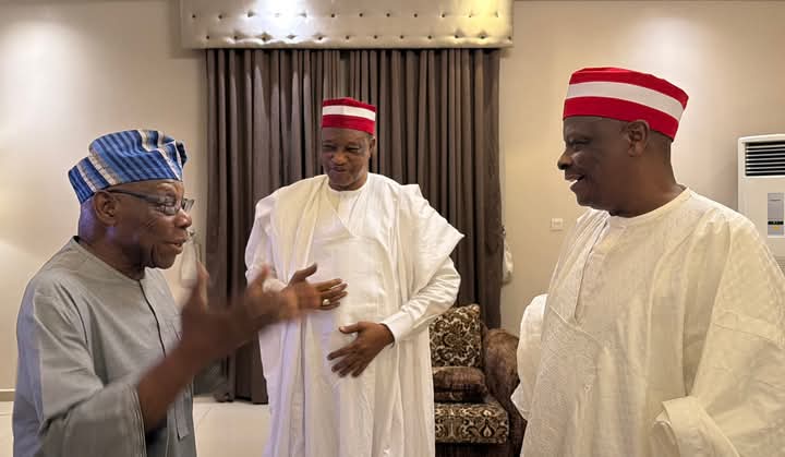 Obasanjo Holds Meeting With Kwankwaso In Kano