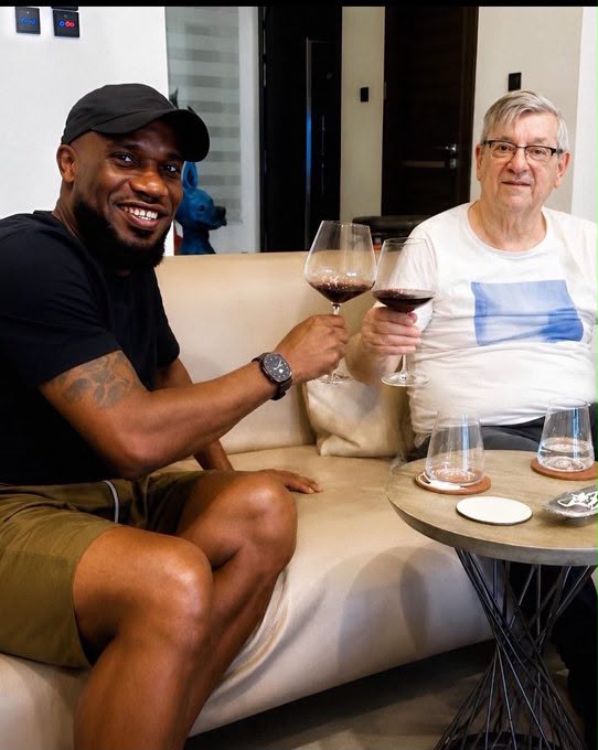 Jay Jay Okocha Visits, Shares Moment With Clemens Westerhof, After Years of Separation