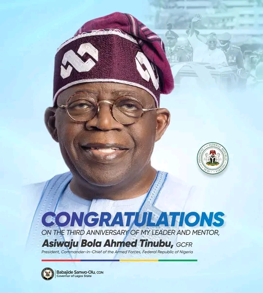Sanwo-Olu Congratulates Tinubu On Third Year In Office