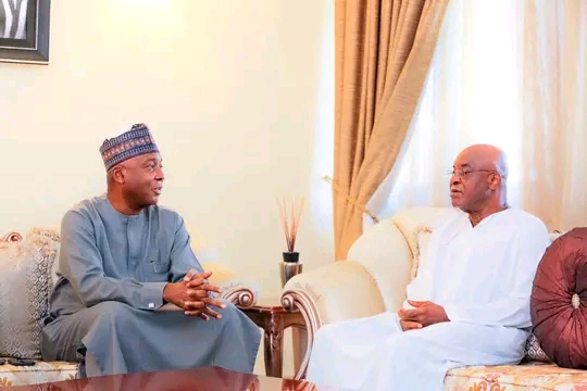 Saraki Greets Mark @ 78